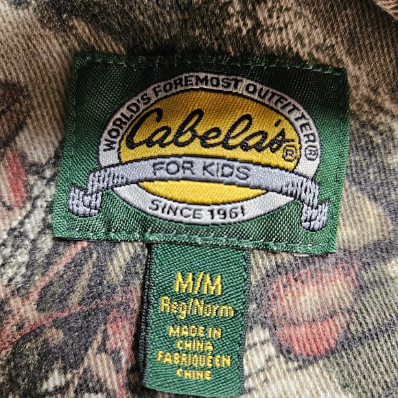 Cabela's Bib Overalls Kids M Camo Camouflage Hunting Outdoor Cotton Blend - Picture 3 of 10